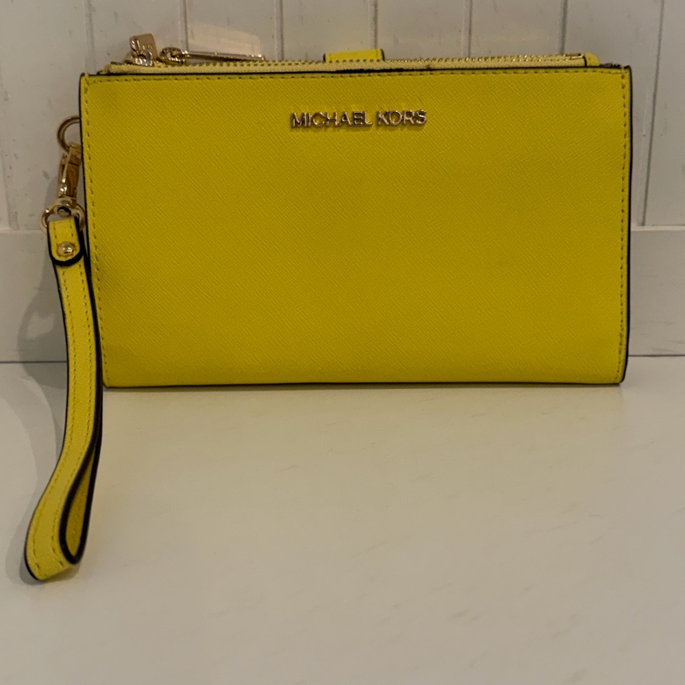 Michael Kors Vibrant Yellow Wristlet